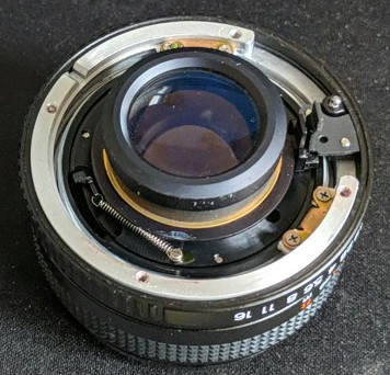 the 50mm without back cover and bayonet, lens porn!