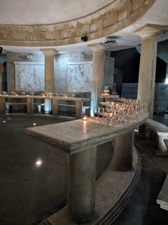 underground room for wine tasting